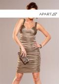 Kleid mit Steinen taupe