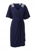 Kleid mit Strass marine Gr.46