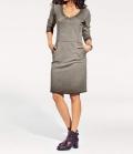 Kleid mit Strass taupe