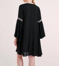 Kleid mit Volants schwarz