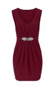 Kleid mit Zierelement bordeaux