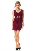 Kleid mit Zierelement bordeaux