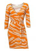 Kleid orange-beige