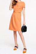 Kleid orange mit Gürtel