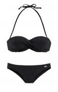 Kopie von Marken-Push-up-Bandeau-Bikini schwarz Gr. 38 B-Cup