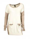 Kuschel-Pullover mit Kaschmir ecru-beige