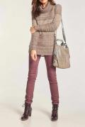 Kuschel-Rollkragenpullover beige-taupe