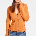 Kuschel-Strickjacke orange