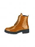 Lackleder-Stiefelette orange