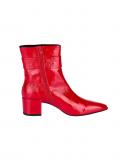 Lackleder-Stiefelette rot