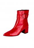 Lackleder-Stiefelette rot