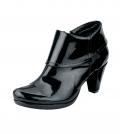 Lackleder-Stiefelette schwarz