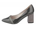 Lacklederpumps grau