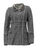 Lammfell-Look-Jacke grau