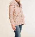 Lammfell-Look-Jacke puder