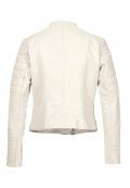 Lammnappa-Bikerlederjacke creme