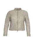 Lammnappa-Lederjacke mit Crinkle-Effekt camel