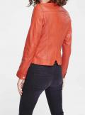 Lammnappaleder-Lederjacke blutorange