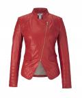 Lammnappalederjacke rot