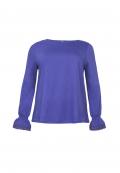 Langarmshirt mit Spitzeneinsatz violett