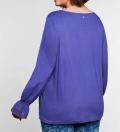 Langarmshirt mit Spitzeneinsatz violett