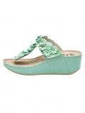 Leder-Dianette-Hausschuh mint