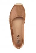 Leder-Espadrilles cognac