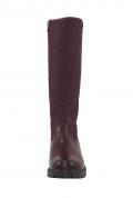 Leder-Filz-Stiefel bordeaux