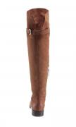 Leder-Overknee-Stiefel cognac