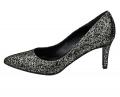 Leder-Pumps anthrazit-metallic