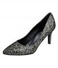 Leder-Pumps anthrazit-metallic