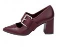 Leder-Pumps bordeaux