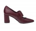 Leder-Pumps bordeaux