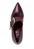 Leder-Pumps bordeaux