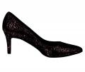 Leder-Pumps braun-metallic