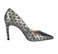 Leder-Pumps grau