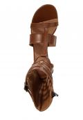 Leder-Sandalette cognac