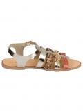 Leder-Sandalette goldfarben