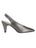 Leder-Slingpumps anthrazit-metallic