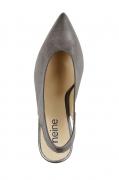 Leder-Slingpumps anthrazit-metallic