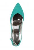 Leder-Slingpumps aqua