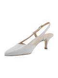 Leder-Slingpumps kiesel