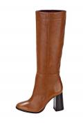 Leder-Stiefel cognac