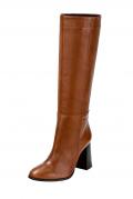 Leder-Stiefel cognac