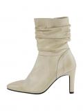 Leder-Stiefelette creme