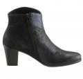 Leder-Stiefelette nachtblau