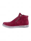 Leder-Stiefelette rot