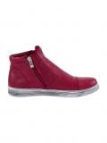 Leder-Stiefelette rot