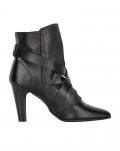 Leder-Stiefelette schwarz