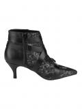 Leder-Stiefelette schwarz